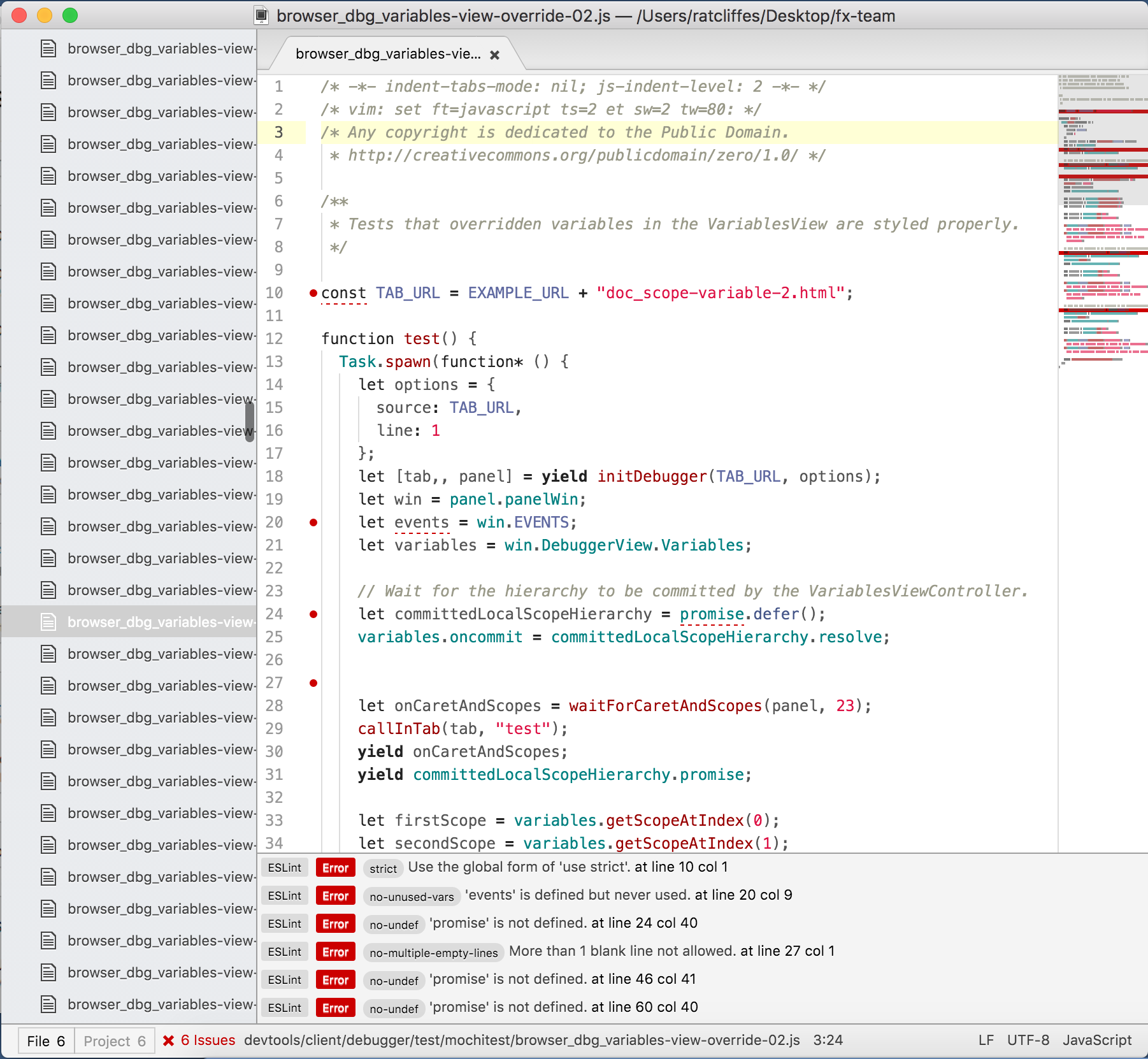 ESLint in Atom